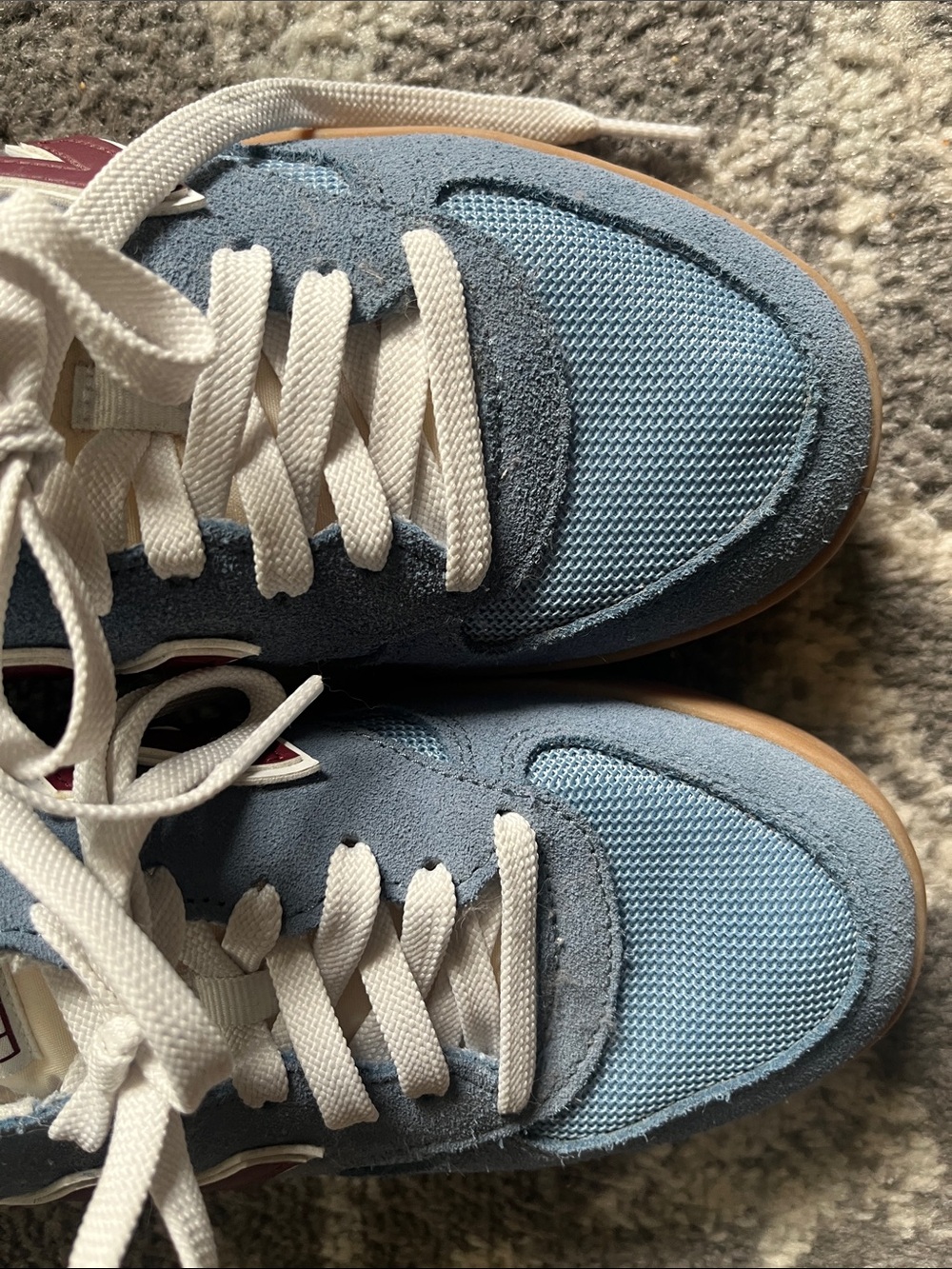 New Balance CT300 Light Blue Suede & Mesh Sneakers with Maroon Men’s 8.5 - Picture 7 of 8